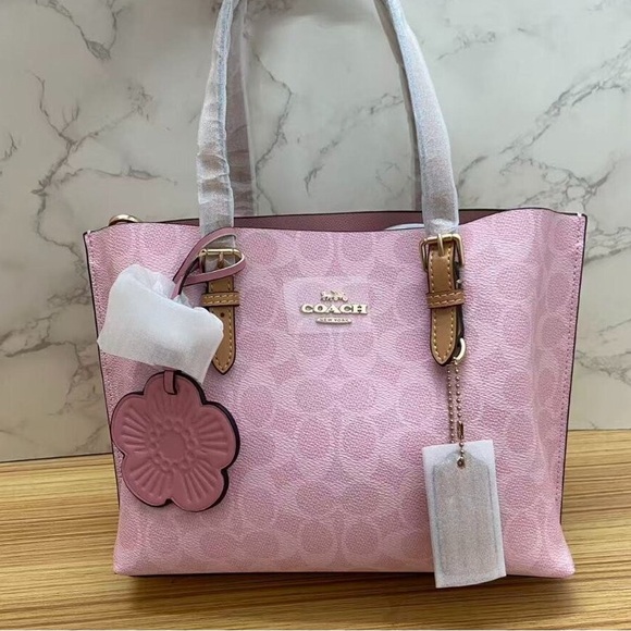 Coach Handbags - 🎈🎈COACH Mollie Tote Bag 25 In Signature Powder Pink